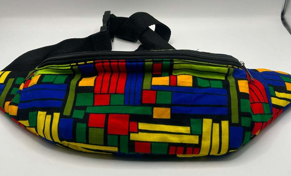 African Ankara Geometric Print Fanny Pack Hip Bag